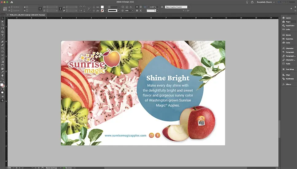 Sunrise Magic POS InDesign Files